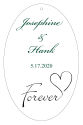 Forever Swirly Oval Wedding Hang Tag